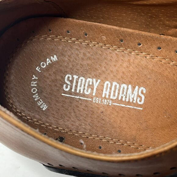 Stacy Adams Monk Strap Brown Black  Memory Foam Leather Dress Shoes Mens Sz13 W main image 4